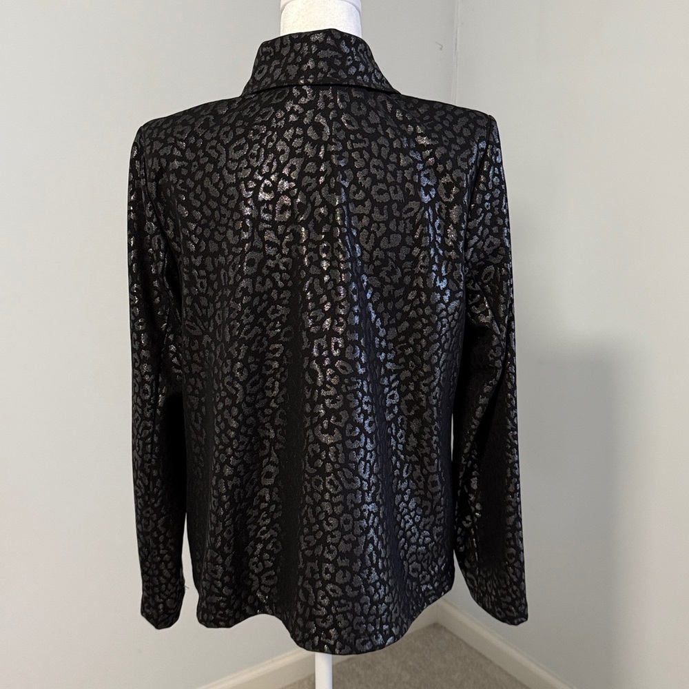 Bob Mackie Lurex Animal Patterned Zip front Jacket SZS. - Picture 2 of 14